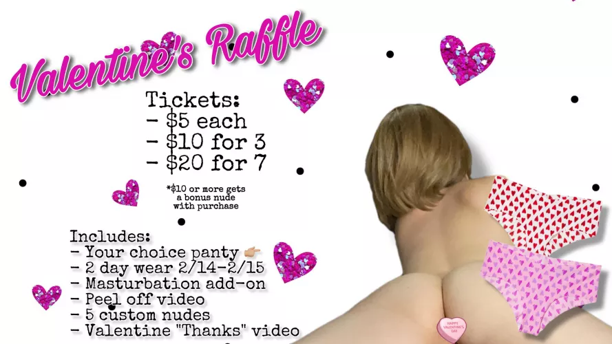 LAST DAY! 💕Valentine’s Raffle💕 Get those tickets while you can 😘Drawing tomorrow night! [Selling][f][USA] by PumpkinSpiceX
