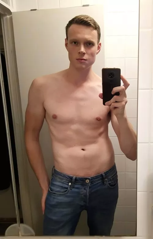 Late night wearing jeans by islandinthesun97