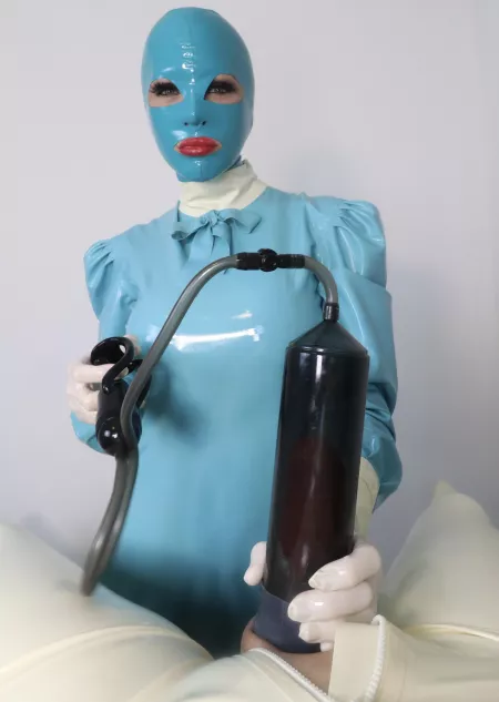 Latex Camille with a Penis Pump by double_clone