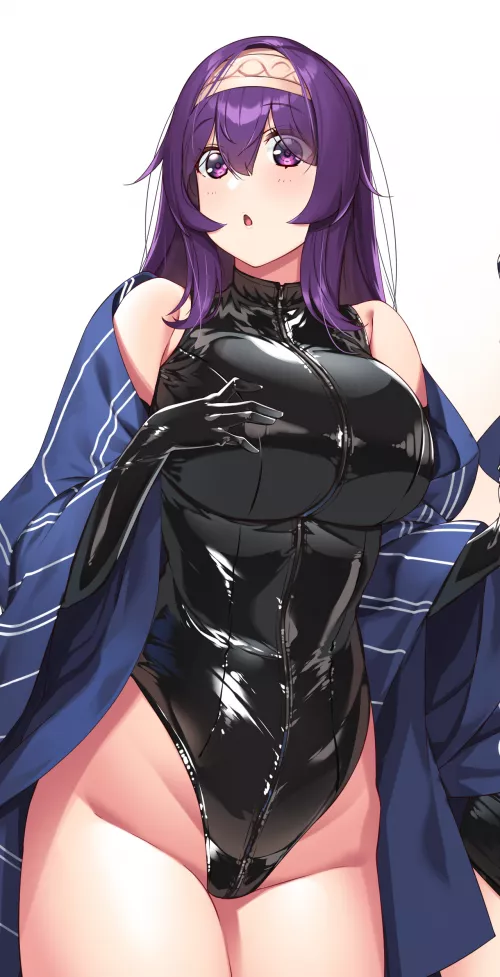 Latex Leotard & Gloves by CheetahSperm18