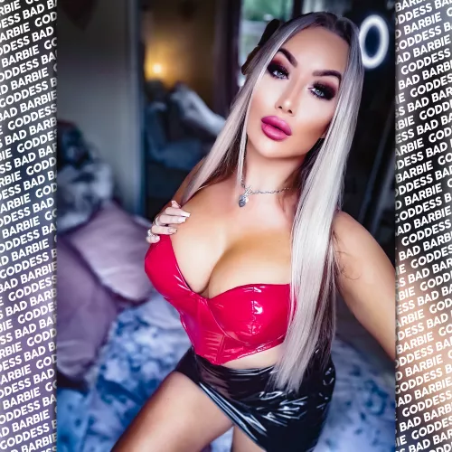 Latex skirt or PVC top? by GoddessBadBarbie