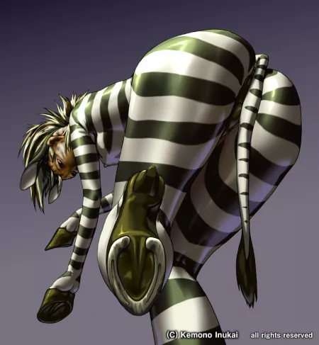 Latex zebra girl by AbhiGoodies