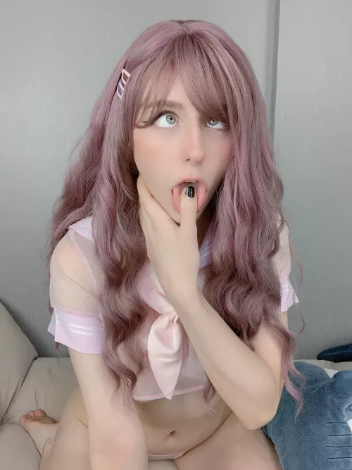 Lavender ahegao [OC] by Tulpina