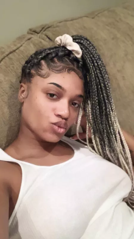 laying here bored fixing my nappy braids & making my kids dinner and was told to poke my n***** lips out and post them 😩 KIK// FineAssSub by FineGhettoSub