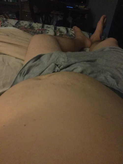 Laying in bed by goodandeager