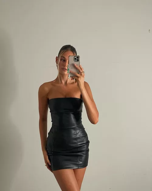Leather dress by Dangerous_Example343