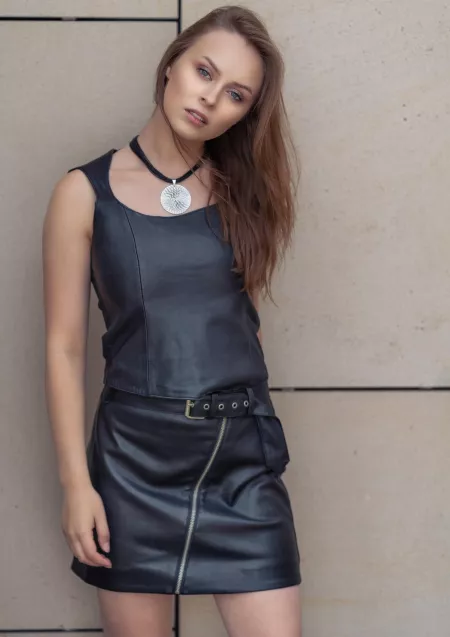 Leather Skirt by Melchiazedeck