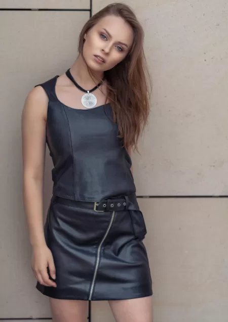 Leather Skirt by Melchiazedeck