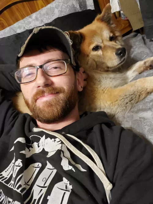 Leftovers have me sleepy 😴 by AComstockery