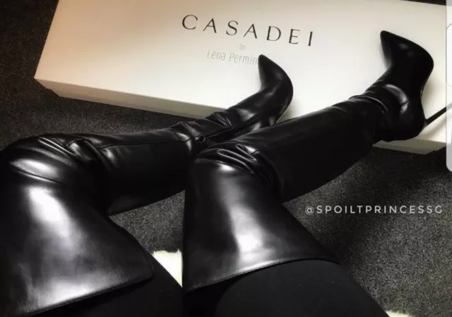Leggings and leather boots by SpoiltPrincessG