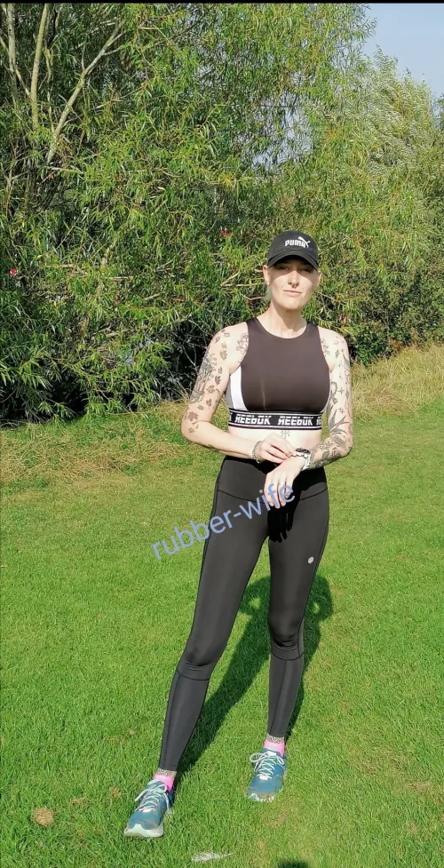 Leggings for a daily jog. [F] [OC] by rubber-wife