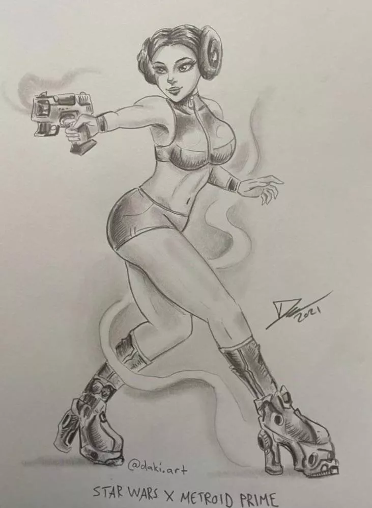 Leia/Samus (Darko_tattoo) [Star Wars/Metroid Prime] posted by hopewl93