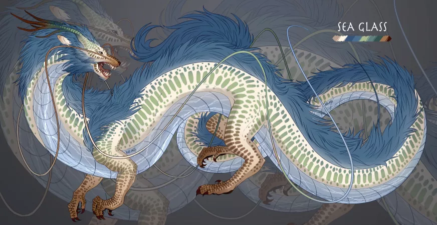 Lemme know if this isn't allowed but: I have this eastern dragon design up as an adoptable on DA! I just figured I'd share here too 😅 by Icaonn