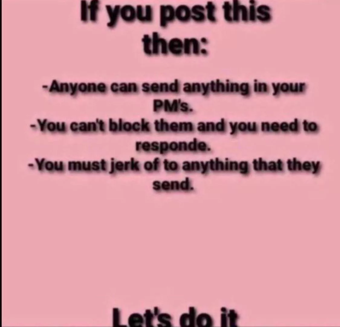 Let’s do it posted by YeahM820
