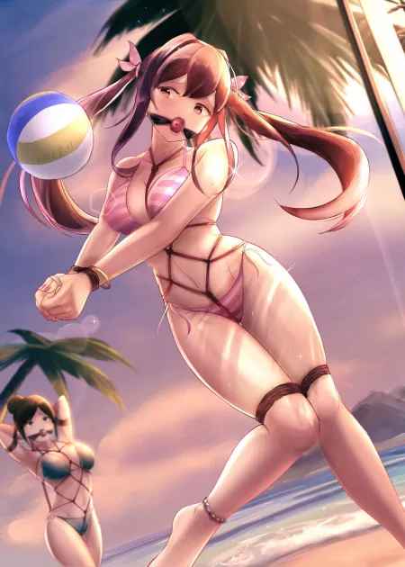 Let’s hope these girls don’t let the humiliation of beach goers watching mess up their skill by dominate-me-please