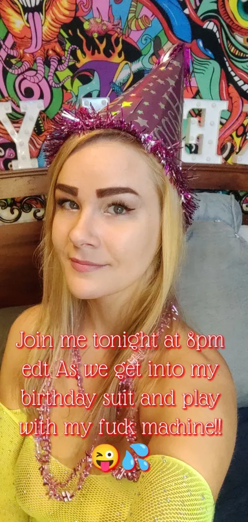 Let's play with my fuck machine tonight 💦💋 It's my birthday and I'll cum if I want to!😉🎉 [masochisticplaythings] by kelly_lynn6119