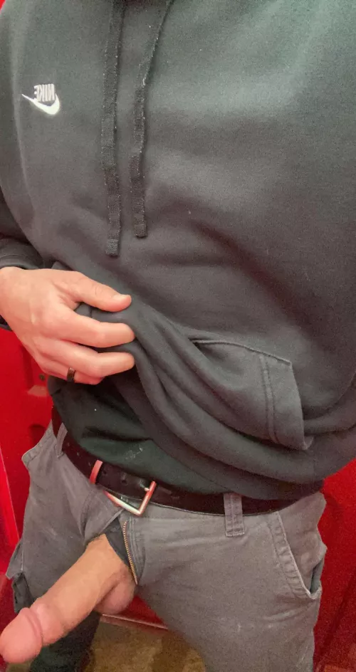 Letting him breathe at work. Anyone want to give me a hand… or mouth? by hornyguyjake