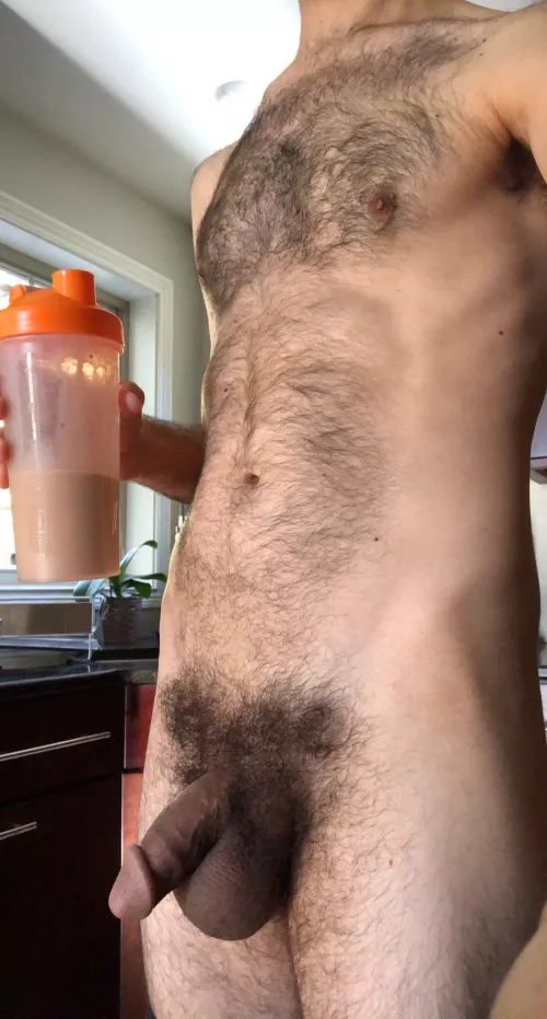 Letting my bush and ballsack breathe after a sweaty workout. by PM_UR_HAIRY_DIK