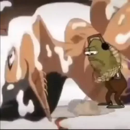 LF Color Source: 1girl, black hair, meme, cum, cum in mouth, facial, cum on hair, pointy ears by phantom_redbear