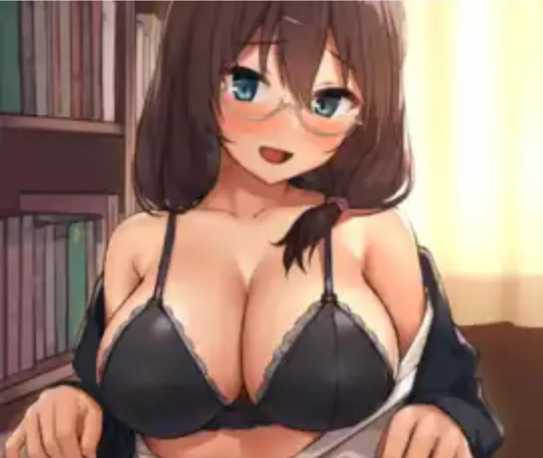 LF Color Source: 1girl, brown hair, glasses, hair between eyes, bra, open mouth, green eyes, eyebrows visible through hair, breasts, looking at viewer, undressing posted by heroxmode