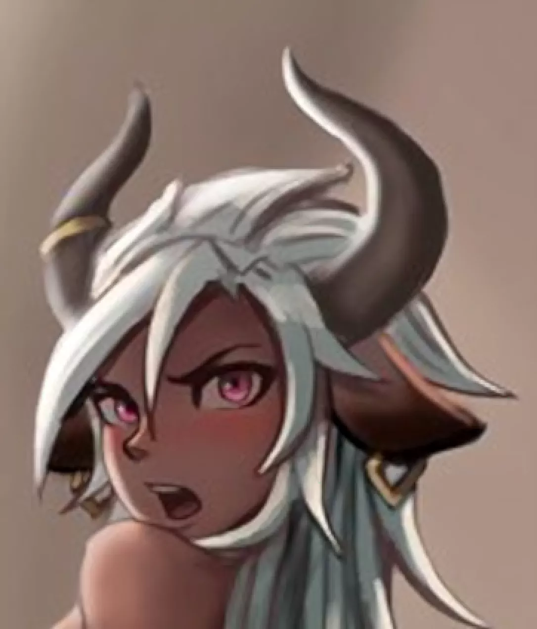 LF Color Source: 1girl, cow girl, horns, looking back posted by w-san