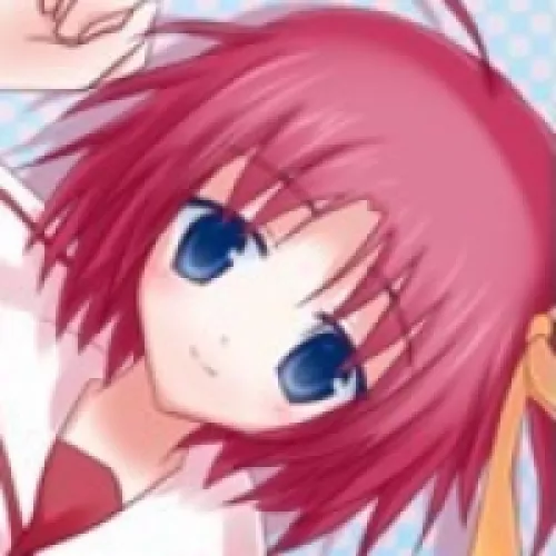 LF color source: 1girl, crop ,face, blue eyes, red hair, yellow ribbon, smiling, lying down by gmdragon