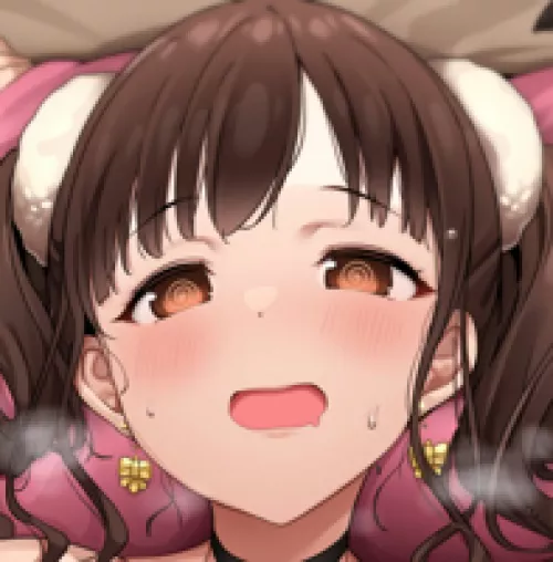 LF Color source: 1girl, drooling, blushing, brown hair by declarationofindep