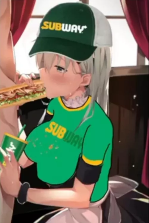 LF Color Source: 1girl, penis, blowjob, silver hair, big breasts, meme, subway, blush by Real_May_Be_Spare