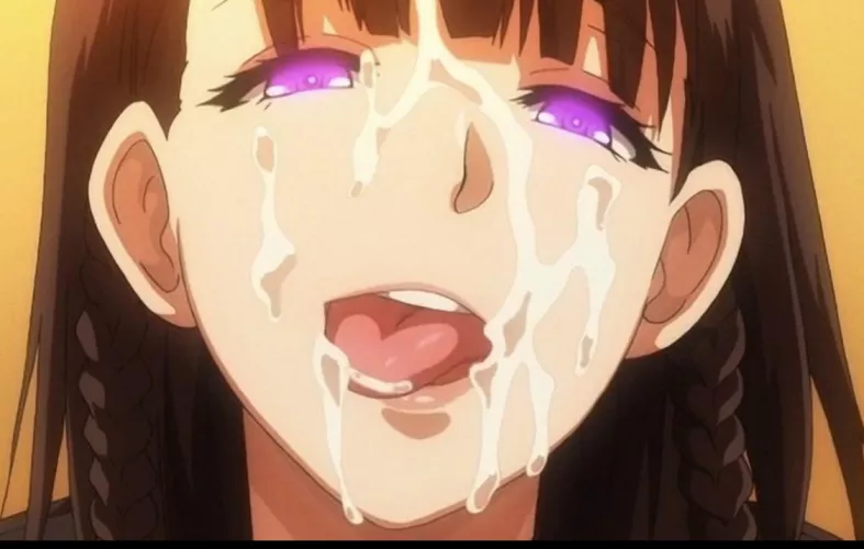 LF Color Source: 1girl, purple eyes, black hair, braids, facial, glowing eyes, tongue out by Wacky_Walrus_2020