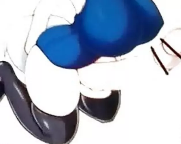 LF Color Source: 1girl, stockings, big breasts, school swimsuit, futanari, kneeling, hand pulling swimsuit by Legitimate-Poetry604