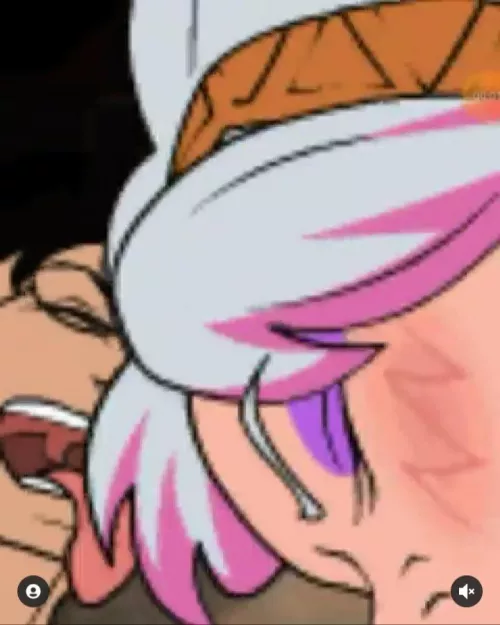 LF COLOR SOURCE: 1girl, white hair, pink hair tip, blowjob, 1boy, glasses, black hair, tongue out. by h0eh0e1234