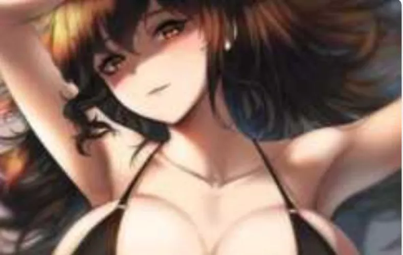 LF Color Source: Ad, Brown Hair, Brown eyes, large breasts, bra, arms up, on back, short hair, collarbone by Cyborg_Chris