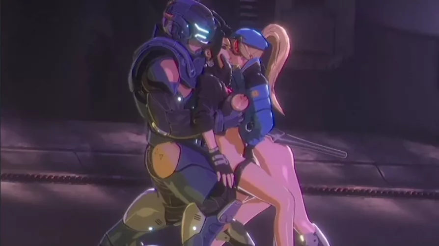 LF Color Source: Animated, Police, Threesome, Mecha Cop, Robocop, Forced, Kissing, Breast grab, Fingering, Blonde, Black Hair, Rain, Street, Nighttime by skinnypeenus