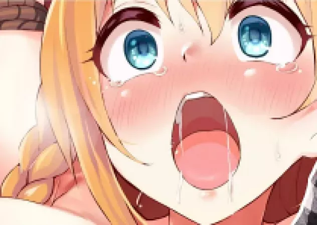 LF Color Source Blonde Hair, Open Mouth, Blue Eyes, Saliva, Braided Hair, Blushing, Tongue by MrEMeatshield