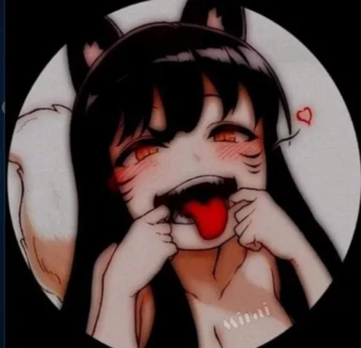 LF color source: catgirl, tail, red eyes, open mouth, heart, tongue out, cat ears, blushing, by NextTheDudeII