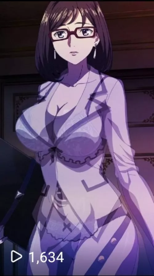 LF Color Source: glasses, big_breast, brown_hair, thick_thighs, earrings by Meguminnn4