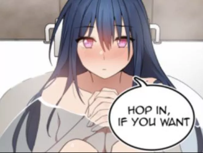 LF Color Source: “hop in, if you want”, 1girl, pink eyes, blush, bathtub by B_raeden59