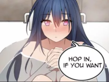 LF Color Source: “hop in, if you want”, 1girl, pink eyes, blush, bathtub posted by B_raeden59