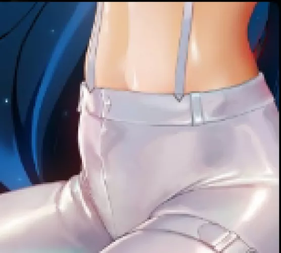 LF Color Source: Midriff, Blue hair, white pants, Vienna, Tights, Virtual youtuber, White belt by Cata_I