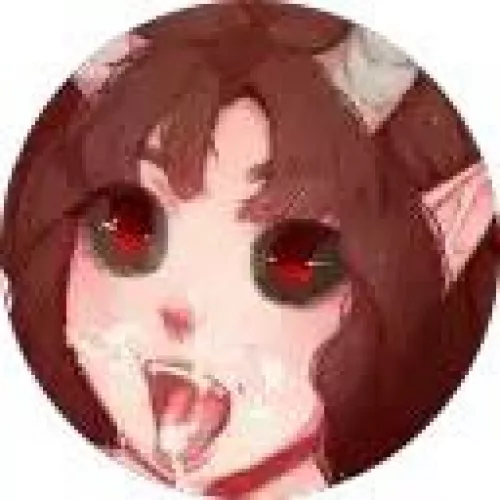 LF Color Source: Red Eyes, Brown Hair, 1girl, Horns, Demon, Facial, Blushing, Tongue, Elf Ears by ThunderWolfWyvern