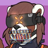 LF Color Source: red_panda,1girl, virtual_reality, brown_hair, gag, text, vr_headset, neckwear, pink_background posted by memerismeme