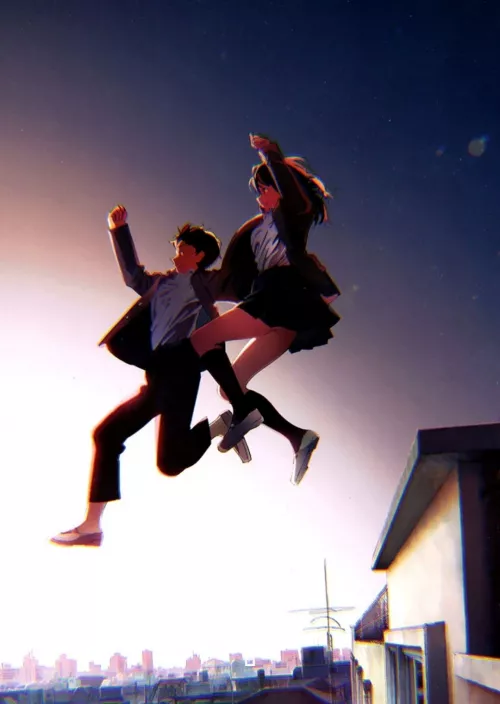 LF Color Source:1boy, 1girl, JK, School Uniform by tris0424