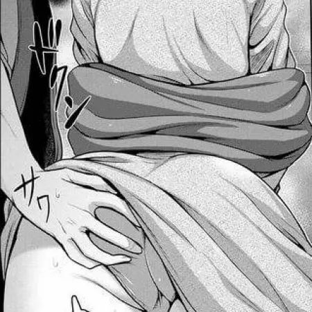 LF Mono Source: 1boy, 1girl, ass grab, dark/white panties, dress, dress lift, foreign text, from behind, groping, hand, head out of frame, scarf, sfx, shawl, skirt, sweat, sweater by HentaiSource_Archive