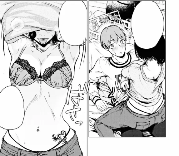 Lf Mono Source: 1boy, 1girl, textless, undressing, girl sitting on boy, tounge out, tattoo by nyanp12