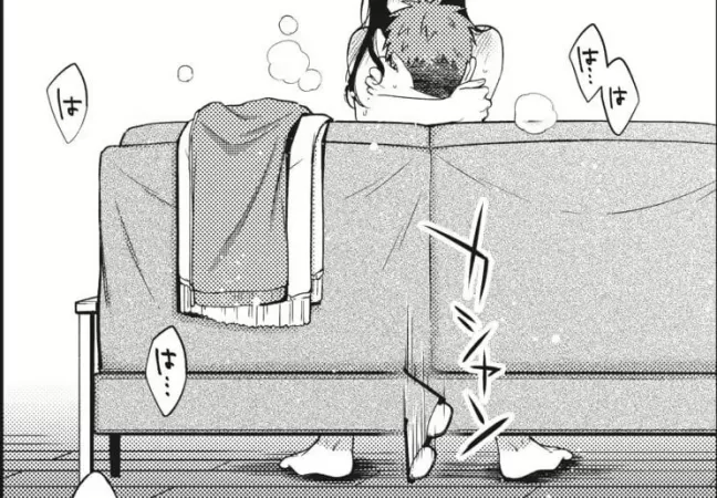 LF Mono Source: 1girl, 1boy, couch, glasses, steam, black hair, face off, hug, japanese text, sex, clothes aside by kei-kazuki