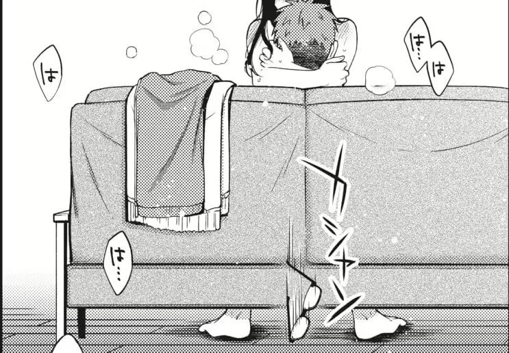 LF Mono Source: 1girl, 1boy, couch, glasses, steam, black hair, face off, hug, japanese text, sex, clothes aside posted by kei-kazuki