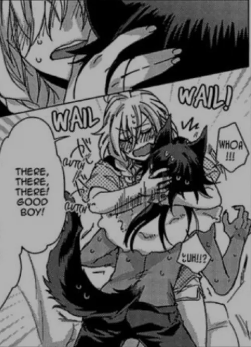 LF mono source 1girl ,1boy, girl saying: “there there there! Good boy!” by Tr0awayyy