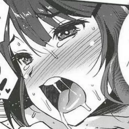 LF Mono Source: 1girl, ahegao, arm/hand/shoulder, bangs, blush, close up, collarbone, dark eyes, dark/black hair, drool, eyebrows visible through hair, face, half-closed eyes, hearts, open mouth, saliva trail, short hair, sidelocks, sweat, tears, tongue  by HentaiSource_Archive