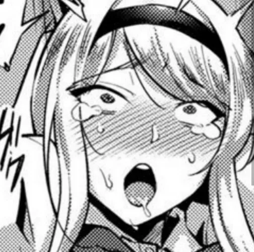 LF Mono Source: 1girl, Ahegao, Blush, Eyebrows visible through hair, Headband, Saliva, Tears by AaronNCB