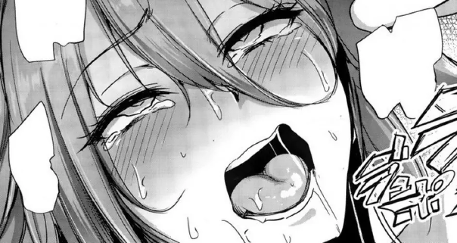 LF Mono Source: 1girl, ahegao, blushing, long hair, bangs, rolled up eyes, open mouth, tears, saliva, sweat by Derakart